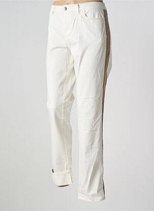 Pantalon slim tissage popeline taille normale beige TREND MISS CAPTAIN TREND femme