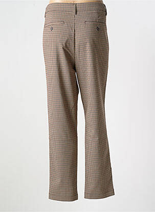 Pantalon chino fermeture zippée sous rabat boutonné taille normale marron CAPTAIN TORTUE femme