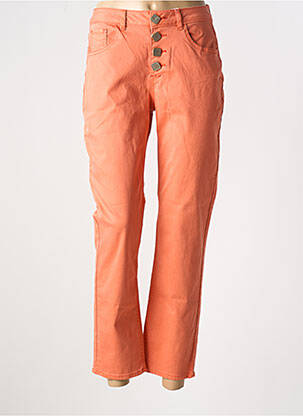 Jeans coupe slim stretch taille normale orange MAISON CAPTAIN femme