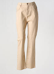 Jeans coupe slim beige TREND BY CAPTAIN TORTUE pour femme seconde vue