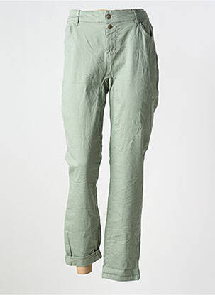 Jeans coupe slim vert MISS BY CAPTAIN TORTUE pour femme