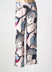 Pantalon droit rose CAPTAIN TORTUE pour femme seconde vue