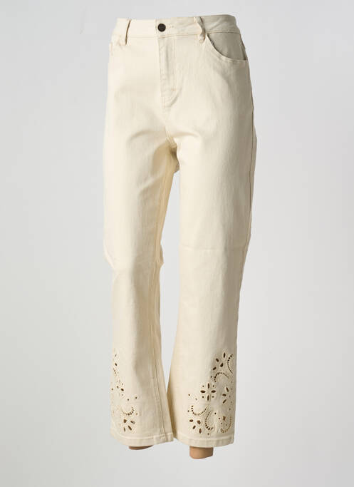 Jeans coupe droite beige MAISON CAPTAIN pour femme