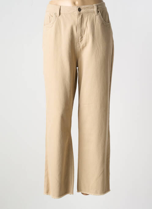 Jeans coupe droite beige STORIES BY CAPTAIN TORTUE pour femme
