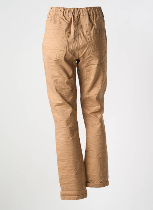 Jeans coupe slim marron MISS BY CAPTAIN TORTUE pour femme