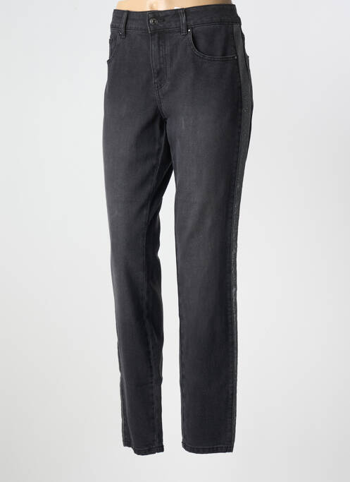 Jeans coupe slim noir CAPTAIN TORTUE pour femme