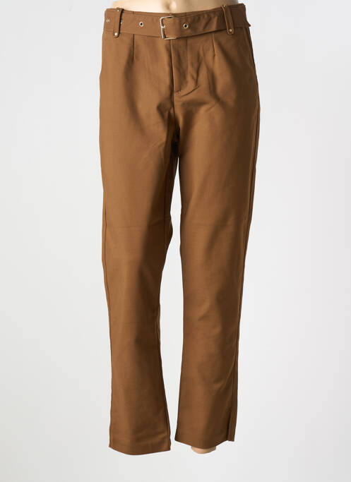 Pantalon chino marron MAISON CAPTAIN pour femme
