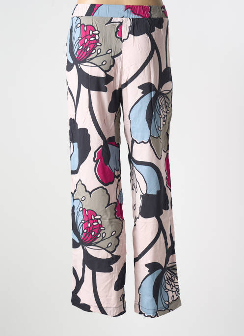 Pantalon droit rose CAPTAIN TORTUE pour femme