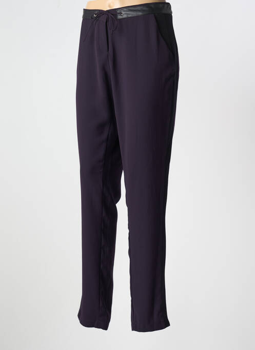 Pantalon slim violet MISS CAPTAIN pour femme