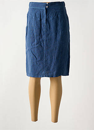 Jupe mi-longue coupe droite bleu MERI & ESCA femme