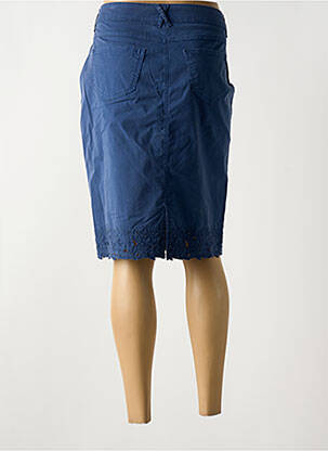 Jupe mi-longue coupe droite bleu MERI & ESCA femme