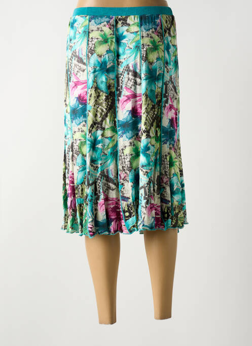 Jupe mi-longue bleu FRANCE RIVOIRE pour femme