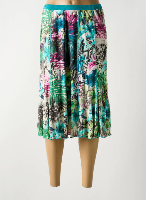 Jupe mi-longue bleu GUY DUBOUIS pour femme