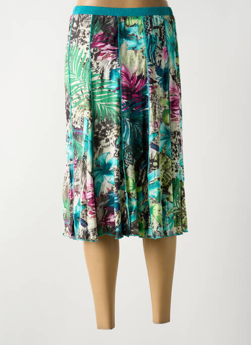 Jupe mi-longue bleu GUY DUBOUIS pour femme