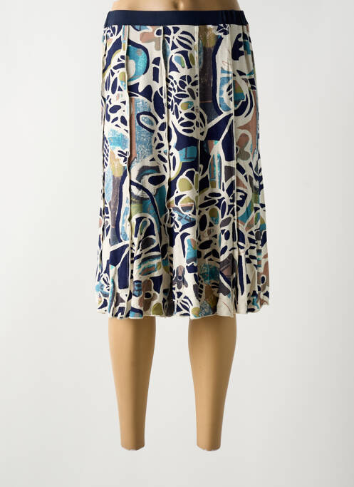 Jupe mi-longue bleu GUY DUBOUIS pour femme