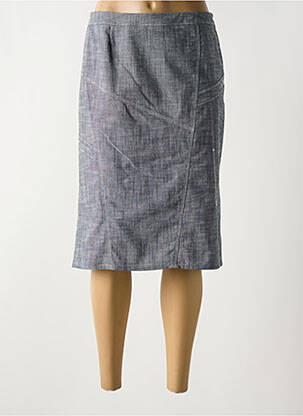 Jupe mi-longue taille haute gris GUY DUBOUIS femme