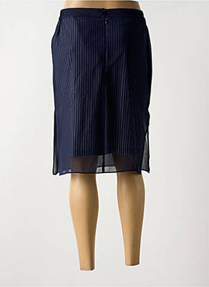 Jupe mi-longue coupe droite bleu MERI & ESCA femme