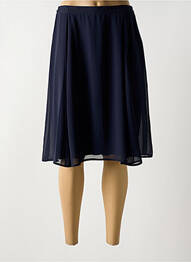 Jupe mi-longue coupe évasée bleu FRANCE RIVOIRE femme