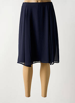 Jupe mi-longue taille normale bleu GUY DUBOUIS femme