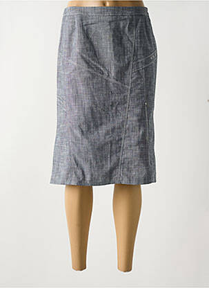 Jupe mi-longue coupe droite gris GUY DUBOUIS femme