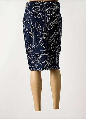 Jupe mi-longue stretch bleu GREGORY PAT femme