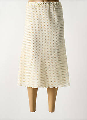 Jupe mi-longue taille normale beige GUY DUBOUIS femme