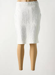 Jupe mi-longue blanc FRANCE RIVIERE pour femme seconde vue