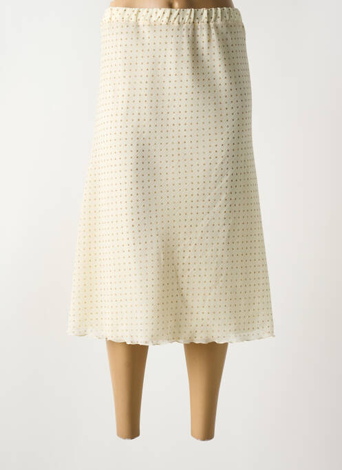 Jupe mi-longue beige GUY DUBOUIS pour femme