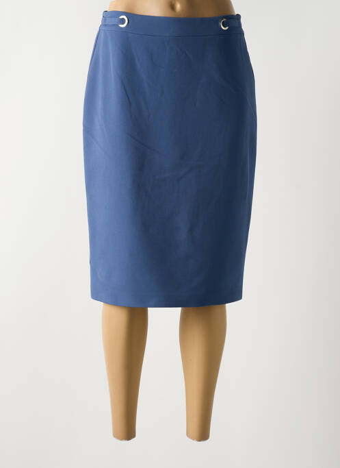Jupe mi-longue bleu GUY DUBOUIS pour femme