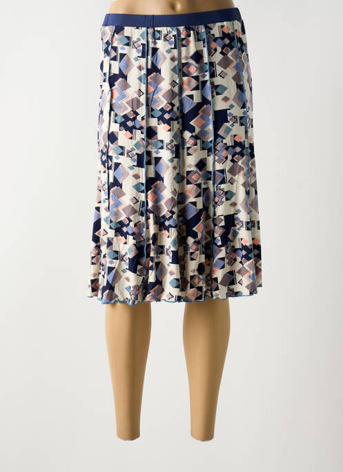 Jupe mi-longue bleu GUY DUBOUIS pour femme