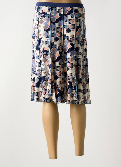 Jupe mi-longue bleu GUY DUBOUIS pour femme