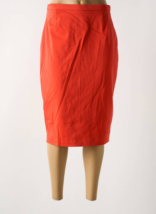 Jupe mi-longue orange GUY DUBOUIS femme