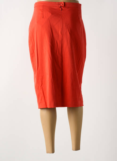 Jupe mi-longue orange GUY DUBOUIS femme