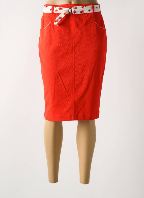 Jupe mi-longue rouge GREGORY PAT pour femme