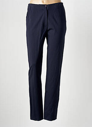 Pantalon droit taille élastique bleu GUY DUBOUIS femme