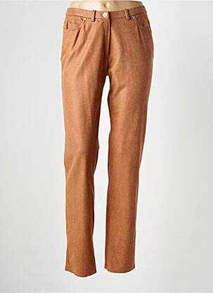 Pantalon droit stretch taille basse marron MERI & ESCA femme