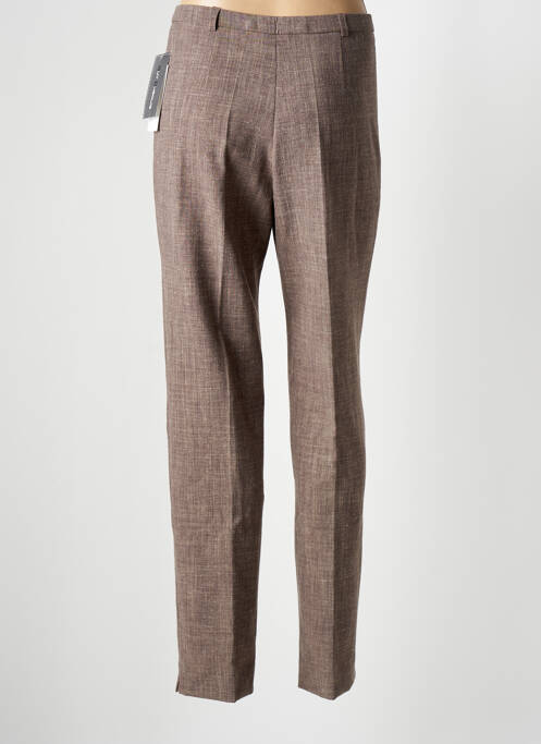 Pantalon droit fermeture zippée sous rabat boutonné taille normale beige GUY DUBOUIS femme