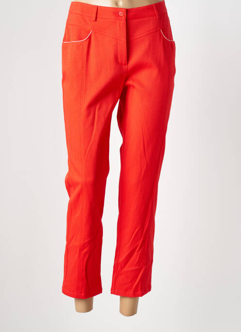 Pantalon 7/8 fermeture zippée sous rabat boutonné orange GREGORY PAT femme