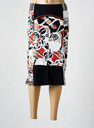 Jupe mi-longue coupe droite noir GUY DUBOUIS femme