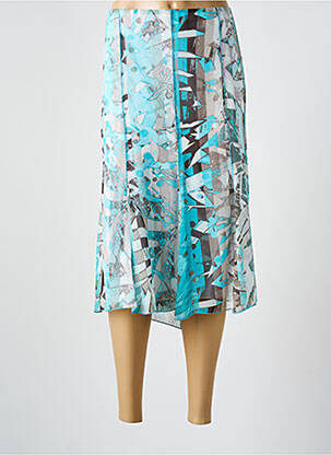 Jupe mi-longue taille normale bleu FRANCE RIVOIRE femme