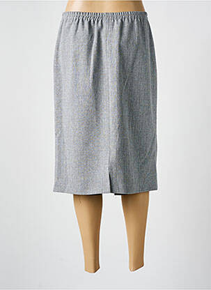 Jupe mi-longue coupe droite gris GUY DUBOUIS femme