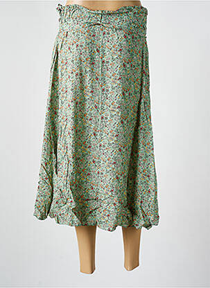 Jupe longue coupe évasée vert COULEURS DU TEMPS femme