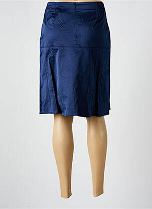 Jupe mi-longue taille à pinces bleu GREGORY PAT femme