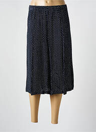 Jupe mi-longue taille élastique bleu GUY DUBOUIS femme