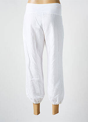 Pantacourt taille élastique taille normale blanc MERI & ESCA femme