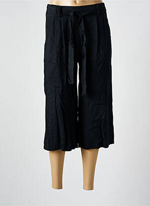 Pantacourt taille élastique taille normale noir COULEURS DU TEMPS femme