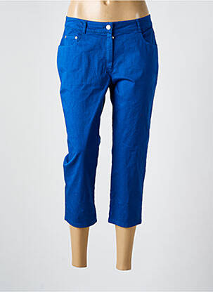 Pantacourt stretch taille normale bleu GUY DUBOUIS femme