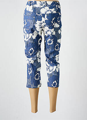 Pantacourt stretch taille normale bleu GUY DUBOUIS femme