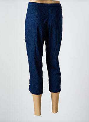 Pantacourt taille élastique taille normale bleu GUY DUBOUIS femme