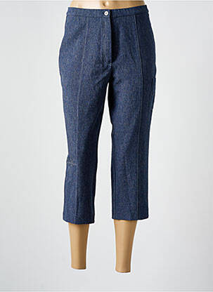 Pantacourt taille élastique taille normale bleu GUY DUBOUIS femme